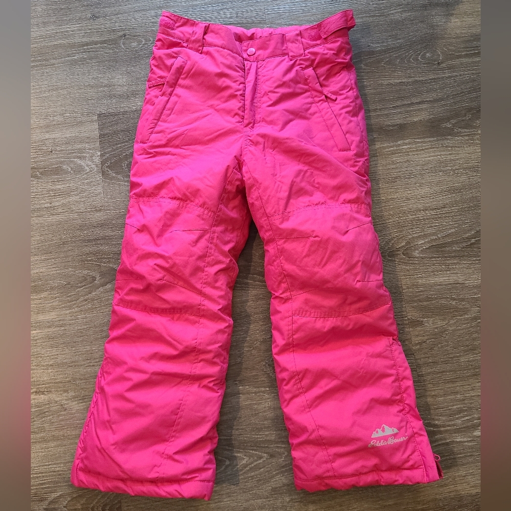 Eddie Bauer Kid's Snowpants, pink, size S (7/8)